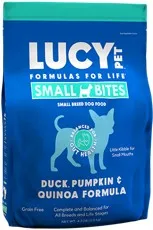 4.5lb Lucy Pet Duck Pumpkin & Quinoa Small Bites Dog Food - Items on Sales Now